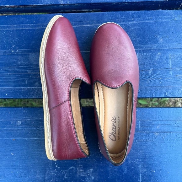 Charix Burgundy Women's Loafers - Picture 12 of 16